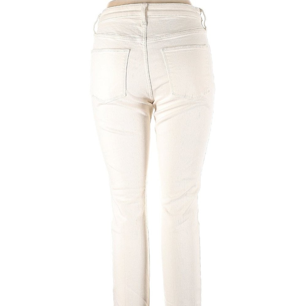 Universal Thread High-Rise Skinny Jeans 6 / 28 Cream White Ivory Cut Off Frayed - Picture 4 of 4
